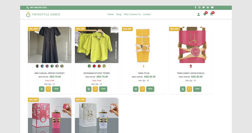 Website UI design